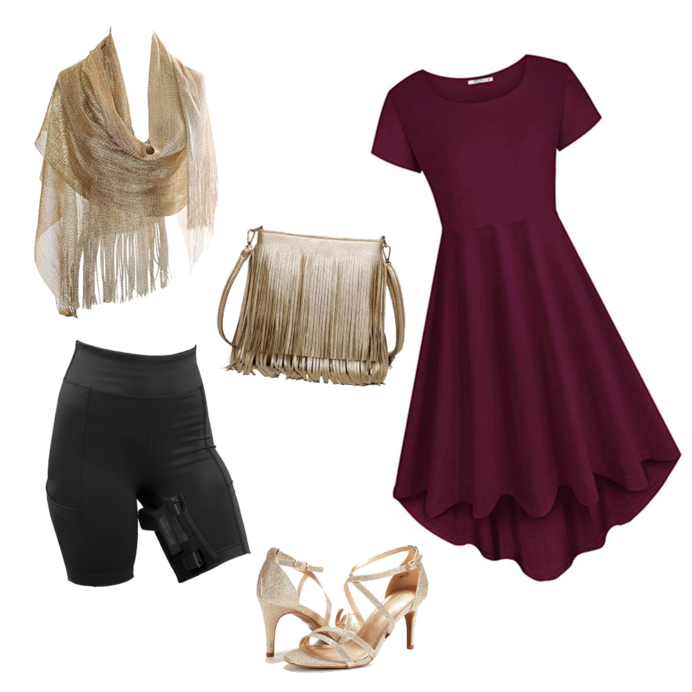 personal style burgundy dress