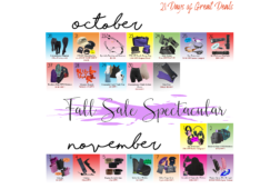 fall sale calendar